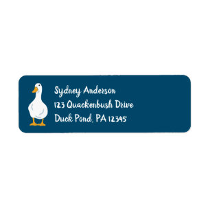 White Duck Custom Return Address Label