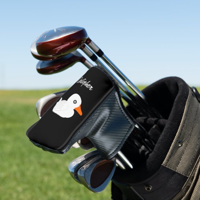 White Duck Design Golf Head Cover (In Situ)