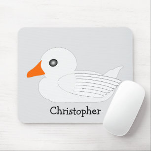 White Duck Design Mouse Pad