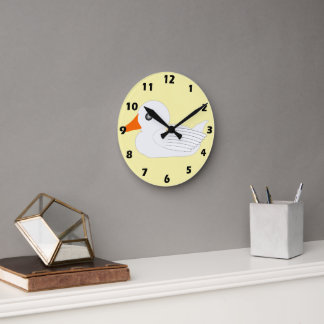 White Duck Design Round Clock