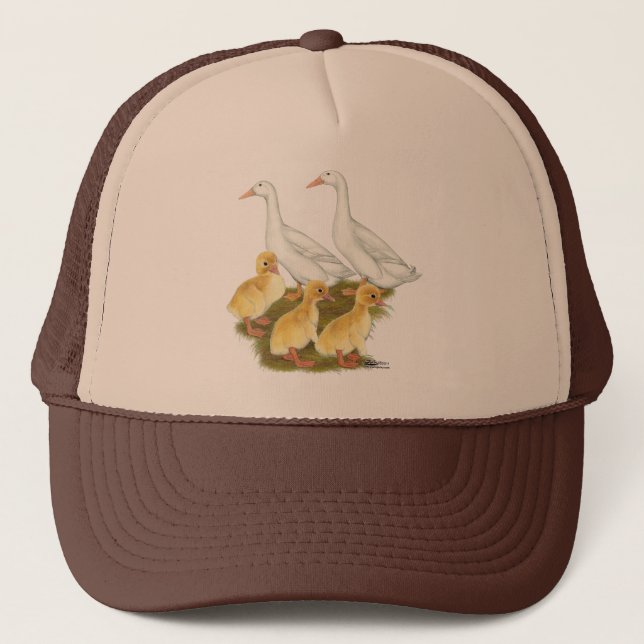 White Ducks and Ducklings Trucker Hat (Front)
