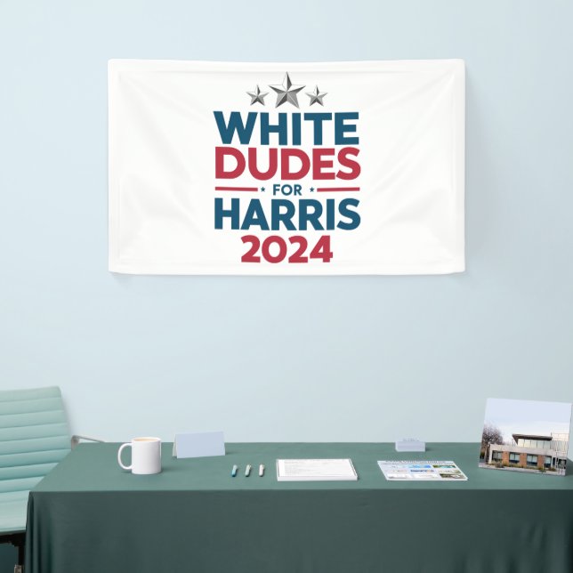 White Dudes For Harris-2024 Election Banner (Tradeshow)