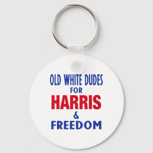 White Dudes For Harris And Freedom Vote President Key Ring