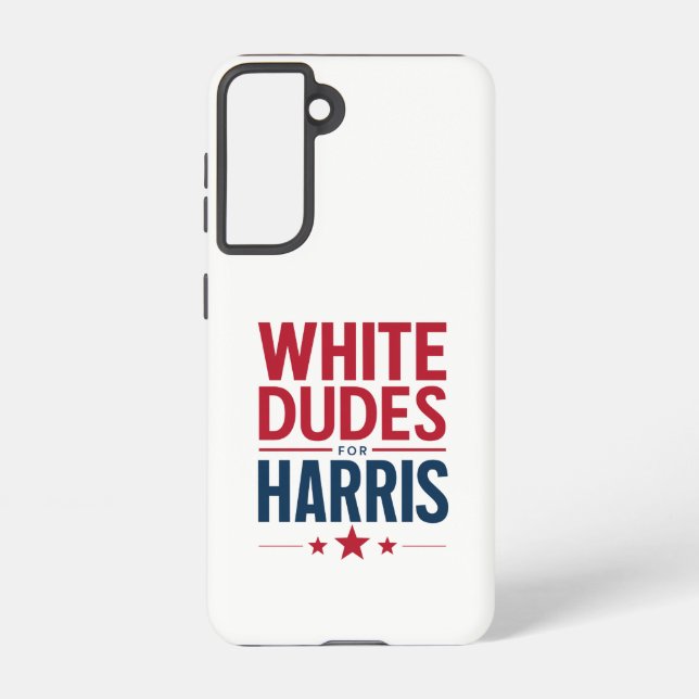 White Dudes For Harris Election Kamala Harris 2024 Samsung Galaxy S21 Case (Back)