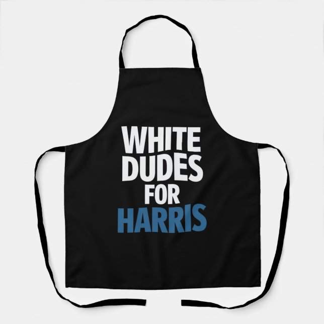 White Dudes For Harris Kamala Harris 2024 Election Apron (Front)