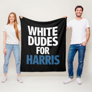 White Dudes For Harris Kamala Harris 2024 Election Fleece Blanket