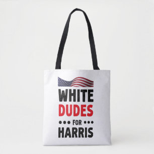 White Dudes For Kamala Harris Election Gift Tote Bag