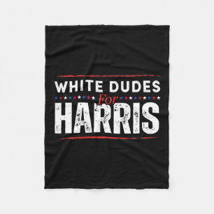 White Dudes For Kamala Harris Mens  Fleece Blanket