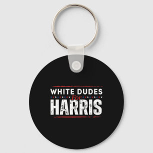 White Dudes For Kamala Harris Mens Key Ring