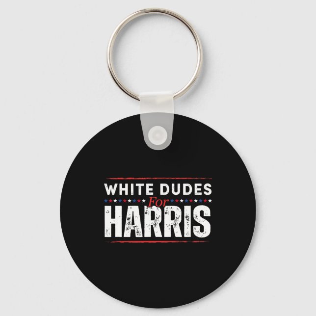 White Dudes For Kamala Harris Mens  Key Ring (Front)