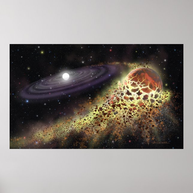 White Dwarf Shredding a Planet Poster (Front)