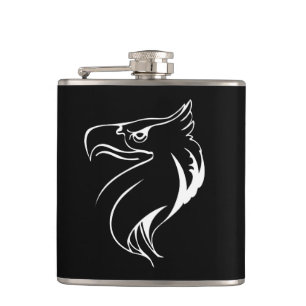 White eagle hip flask