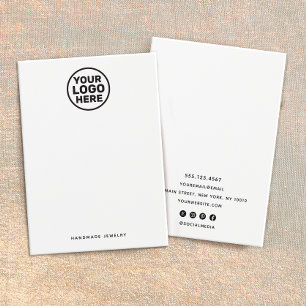 White Earring Add Logo Display Holder