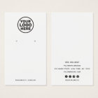 White Earring  Add Logo Display Holder