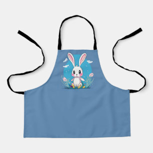 White Easter Bunny Apron