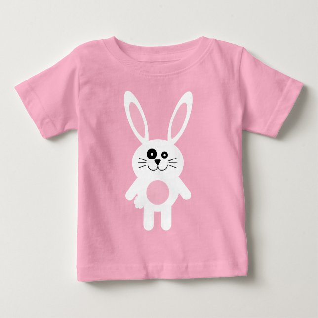 White Easter Bunny Baby T-Shirt (Front)