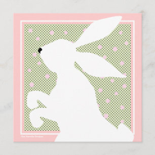 White Easter Bunny Brunch Invitation