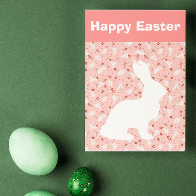 White Easter Bunny Holiday Card (Creator Uploaded)