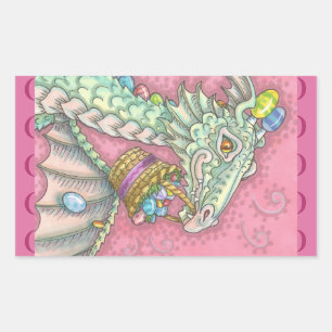 WHITE EASTER EGG DRAGON FANTASY STICKERS Sheet