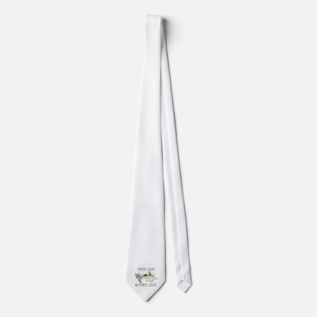 White Easter Lilies: True Love is Pure Love Tie (Front)
