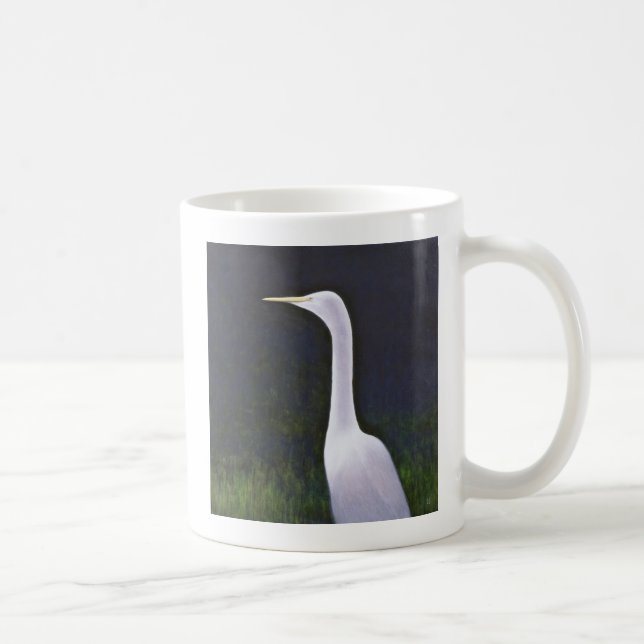 White Egret Coffee Mug (Right)