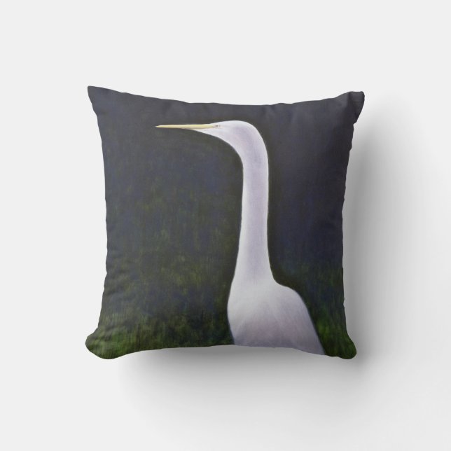 White Egret Cushion (Front)