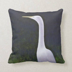 White Egret Cushion