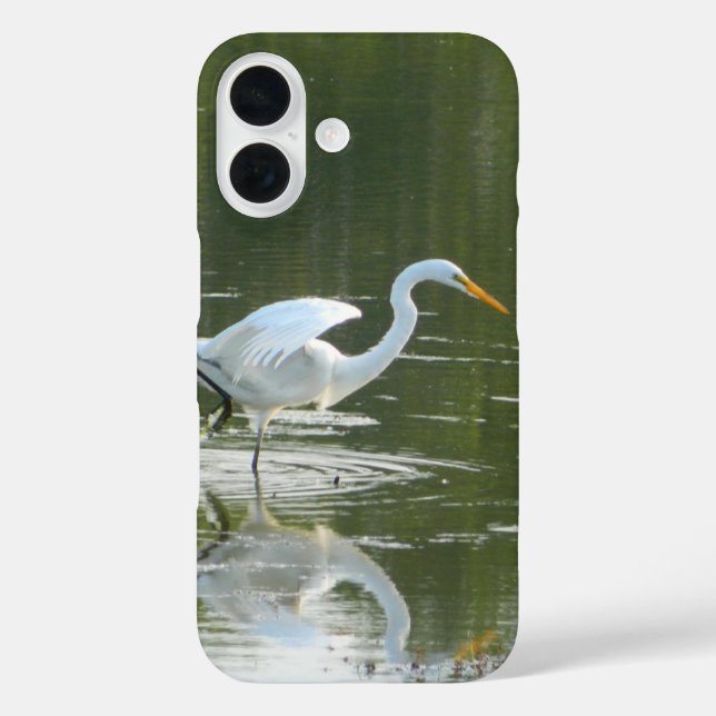 White Egret Reflected Universal Case (Back)