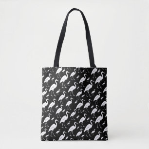 White egrets birds tote bag