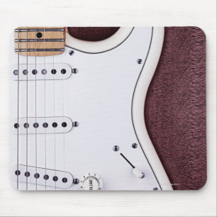 White Electric Guitar 2 Mouse Pad