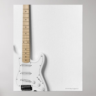 White Electric Guitar 3 Poster