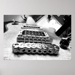 White electric guitar poster