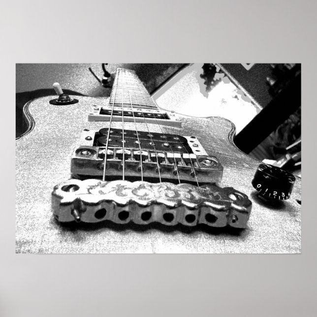 White electric guitar poster (Front)