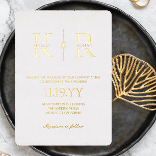 White Elegant Flare Monogram Wedding