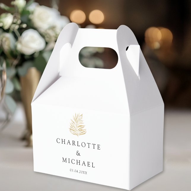 White Elegant Plant Trending Weddings Favour Box (White Elegant Plant Trending Weddings Favor Boxes)