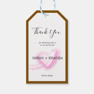White Elegant Thank You Favor Gift Gift Tags