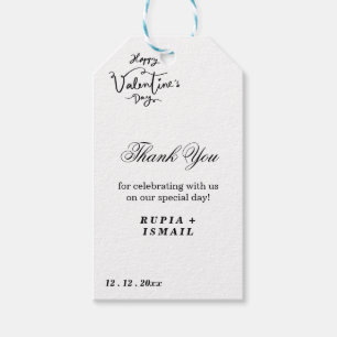 White Elegant Thank You Favour Gift Tags