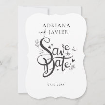 White Elegant Wedding Invite Minimalist