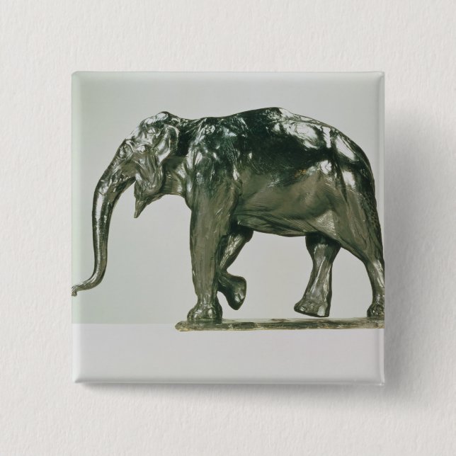 White Elephant 15 Cm Square Badge (Front)