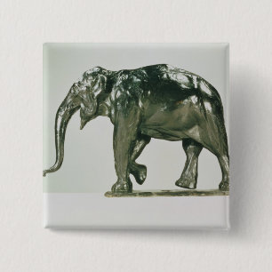 White Elephant 15 Cm Square Badge