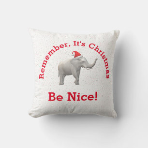 White Elephant/ Baby Jesus Throw Pillow