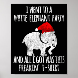 White Elephant Christmas Fun Gift Exchange Contest Poster