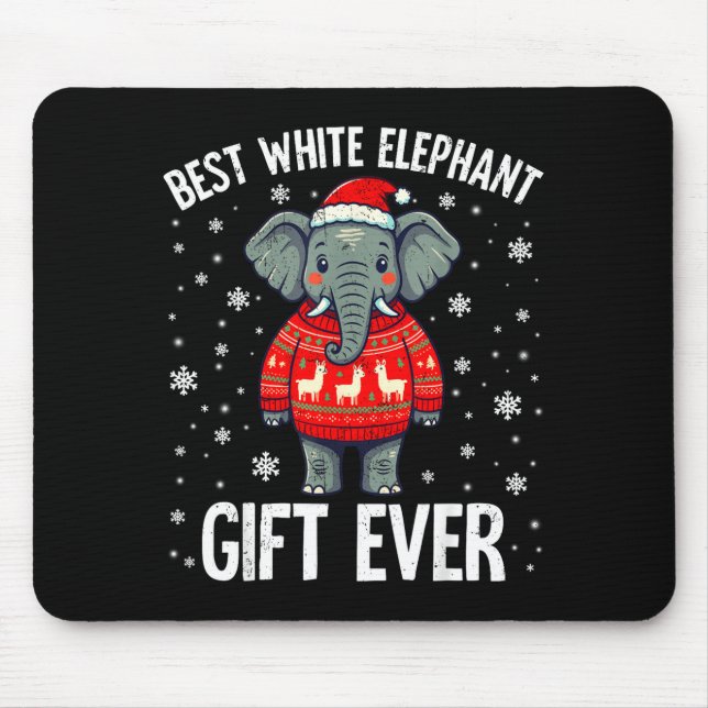 White Elephant Ever Christmas Xmas Under 15 20  Mouse Pad (Front)