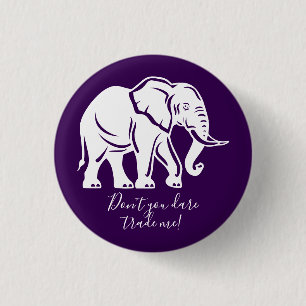 White Elephant Gag Gift 3 Cm Round Badge