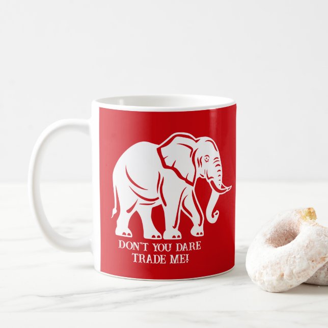 White Elephant Gag Gift Coffee Mug (With Donut)