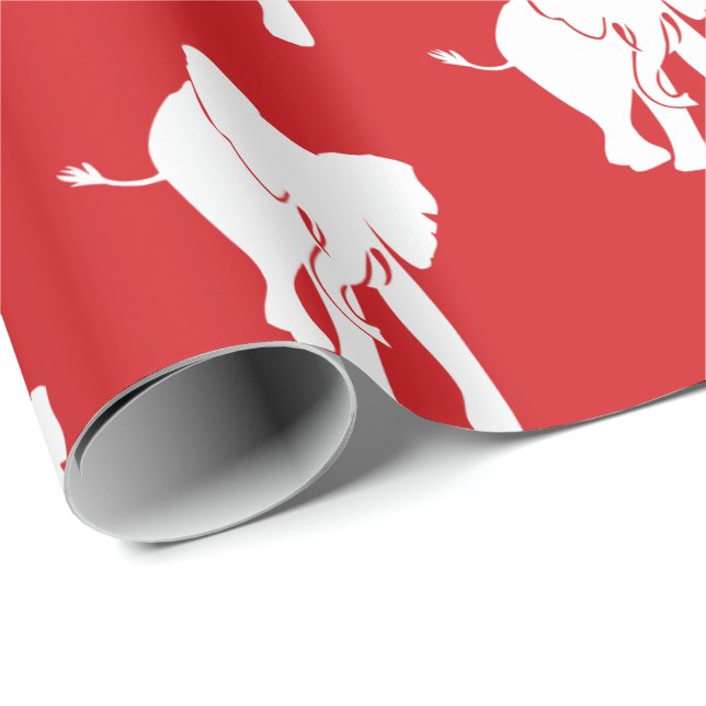 White Elephant Gift Exchange Christmas Game Wrapping Paper (Roll Corner)