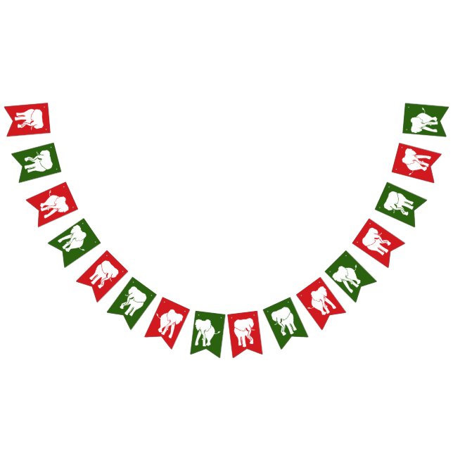 White Elephant Gift Exchange Christmas Party Bunting (All)