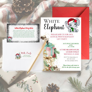 White Elephant Gift Exchange Party Invitation