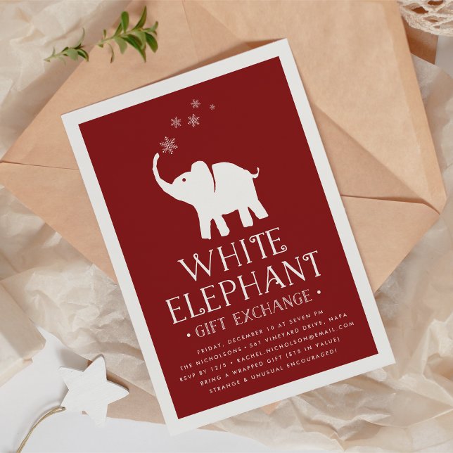White Elephant Gift Exchange Party Invitation (Creator Uploaded)