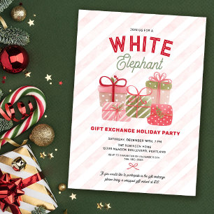 White Elephant Holiday Gift Exchange Party Invitation